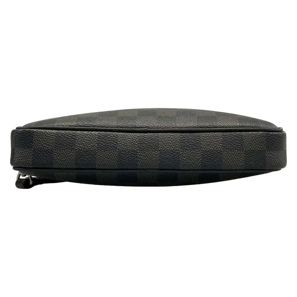 Louis Vuitton Alpha Clutch Bag N60182 Dark Gray Black